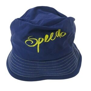 Speedo Children's Kids UV UPF 50+ Bucket Sun Hat Size L/XL Blue Navy Chin Strap